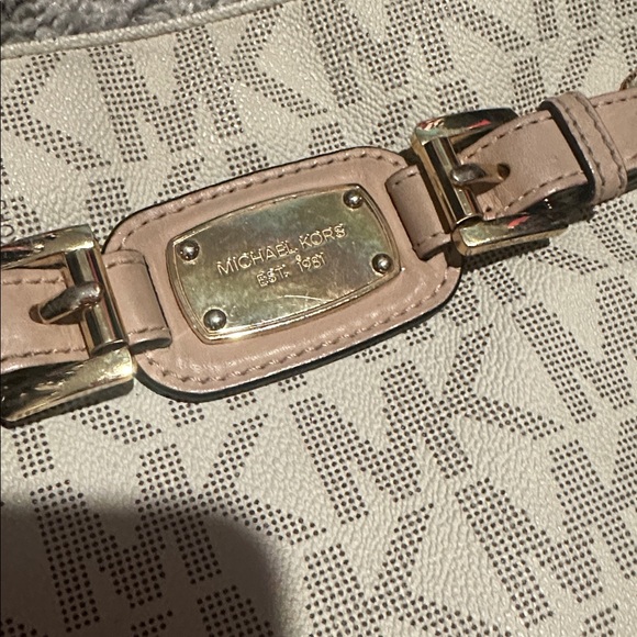 Michael Kors Beige and Pink Crossbody Bag - Picture 3 of 6